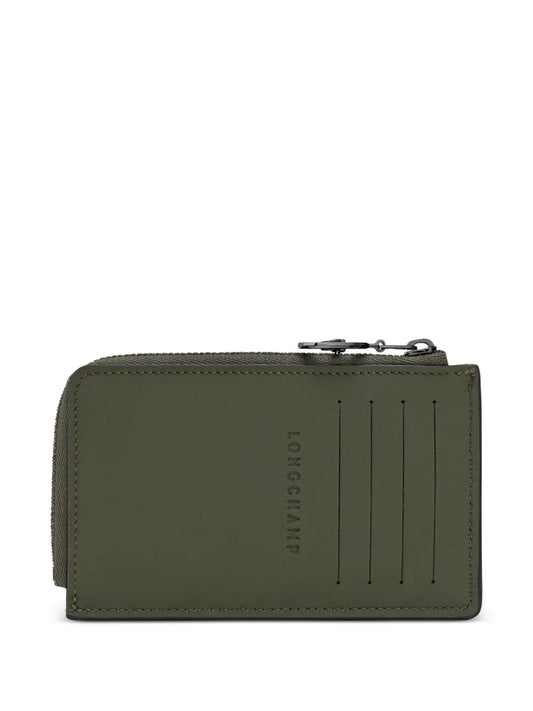 Longchamp embossed leather cardholder