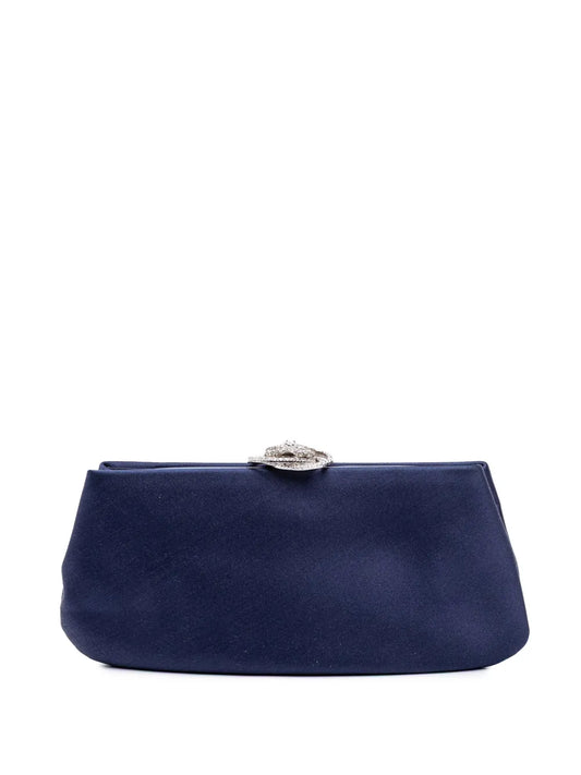 CHANEL 2010 2011 Satin Crystal Camellia Evening Frame clutch bag