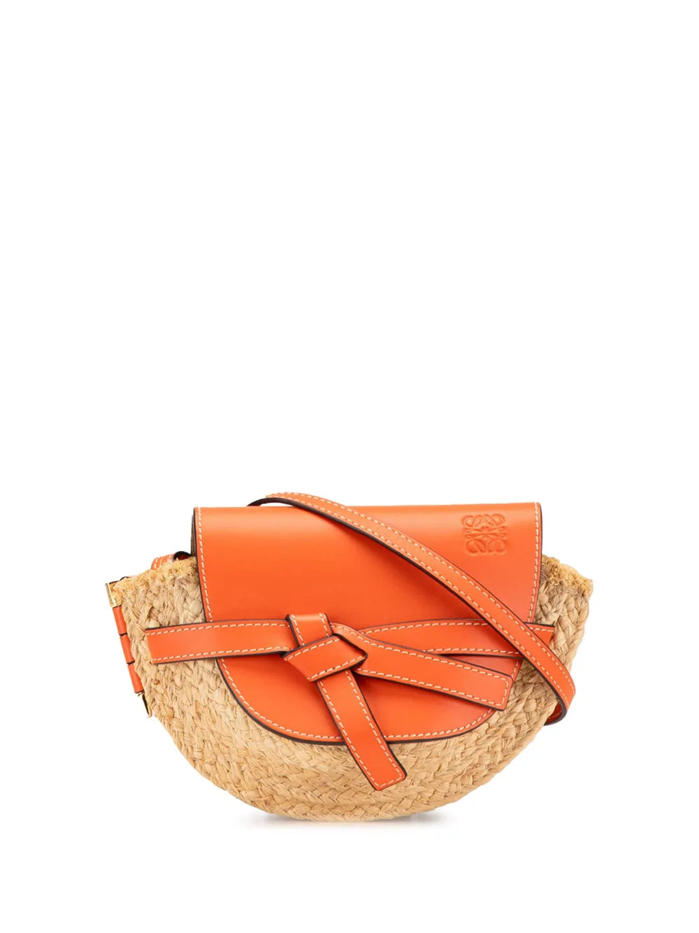 Loewe 2018 Mini Raffia Gate crossbody bag