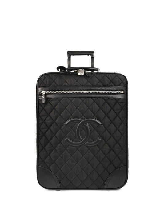 CHANEL 2007 diamond quilted CC luggage