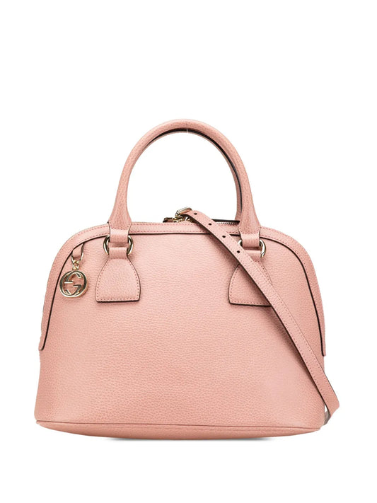 Gucci 2000 2015 Small Dollar Calfskin GG Charm Dome satchel