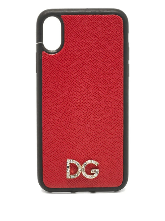 Dolce & Gabbana Leather DG Logo iPhone X case