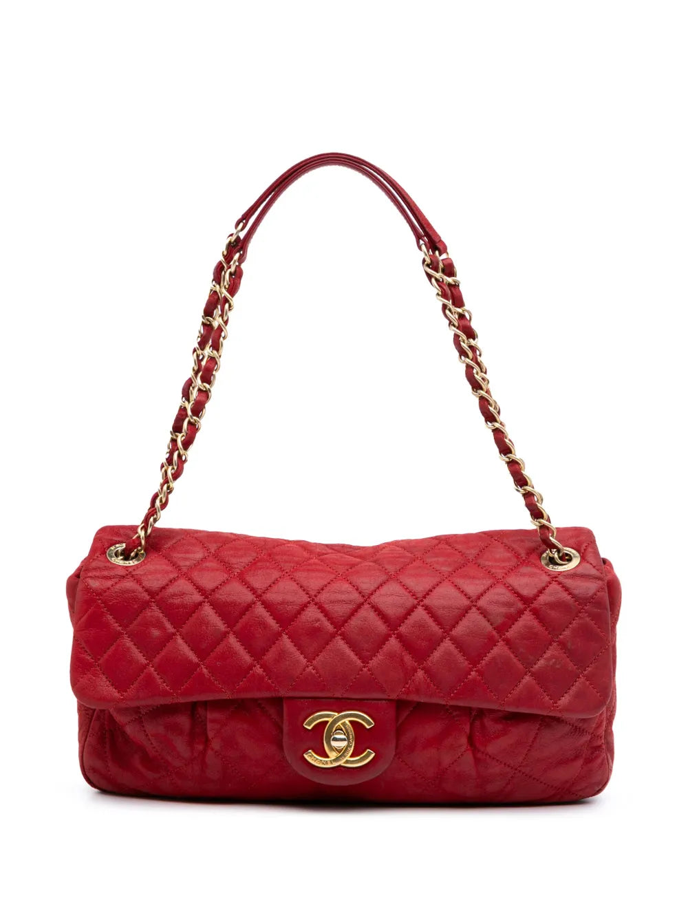 CHANEL 2011 Large Iridescent Calfskin Chic Quilt Flap shoulder bag