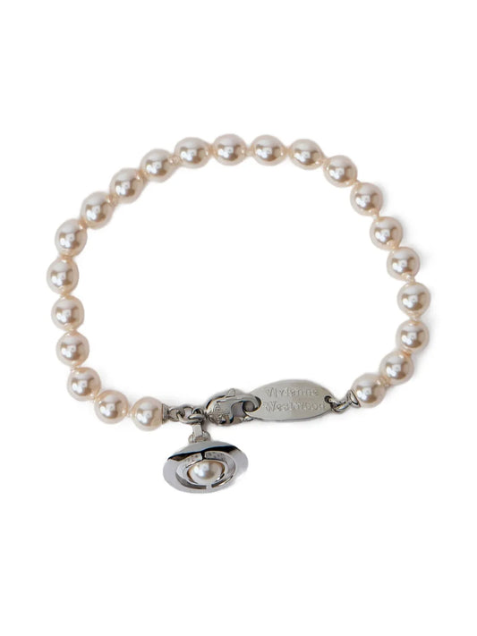 Vivienne Westwood Orb plaque pearl bracelet