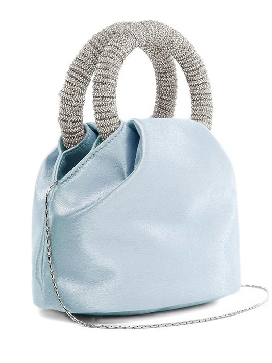 TWENTY FOURHAITCH crystal embellished satin tote bag