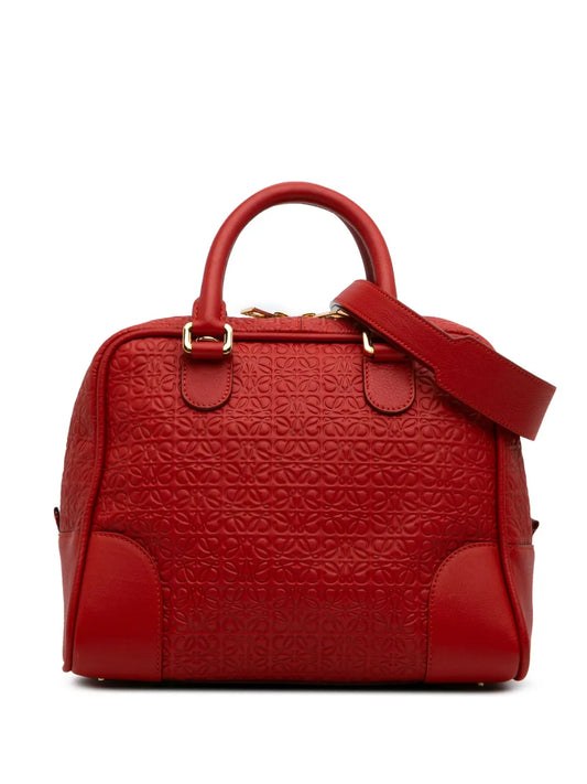 Loewe 2010 2025 Anagram Embossed Leather Amazona 75 satchel