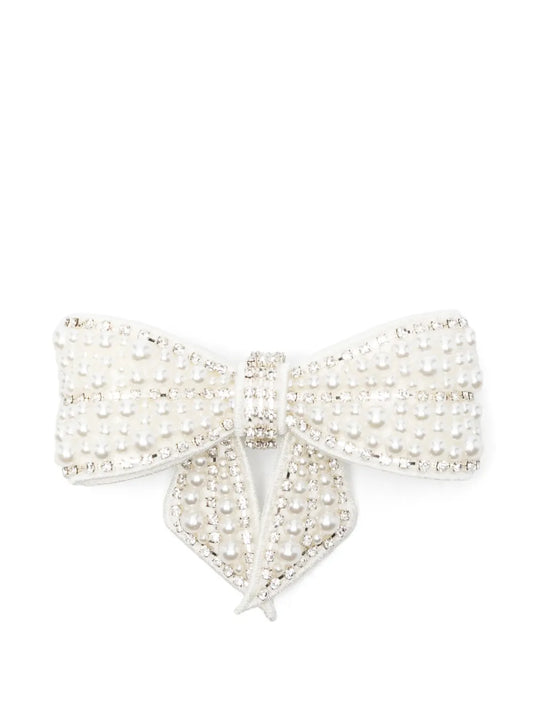 Self-Portrait crystal bow hair clip