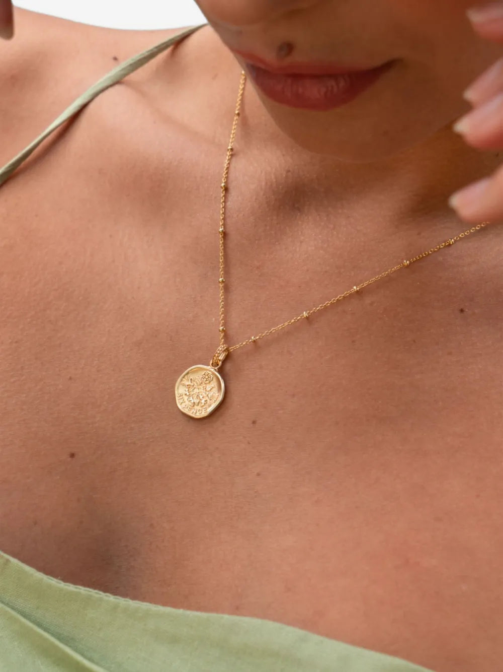 DOWER AND HALL Lucky Sixpence necklace