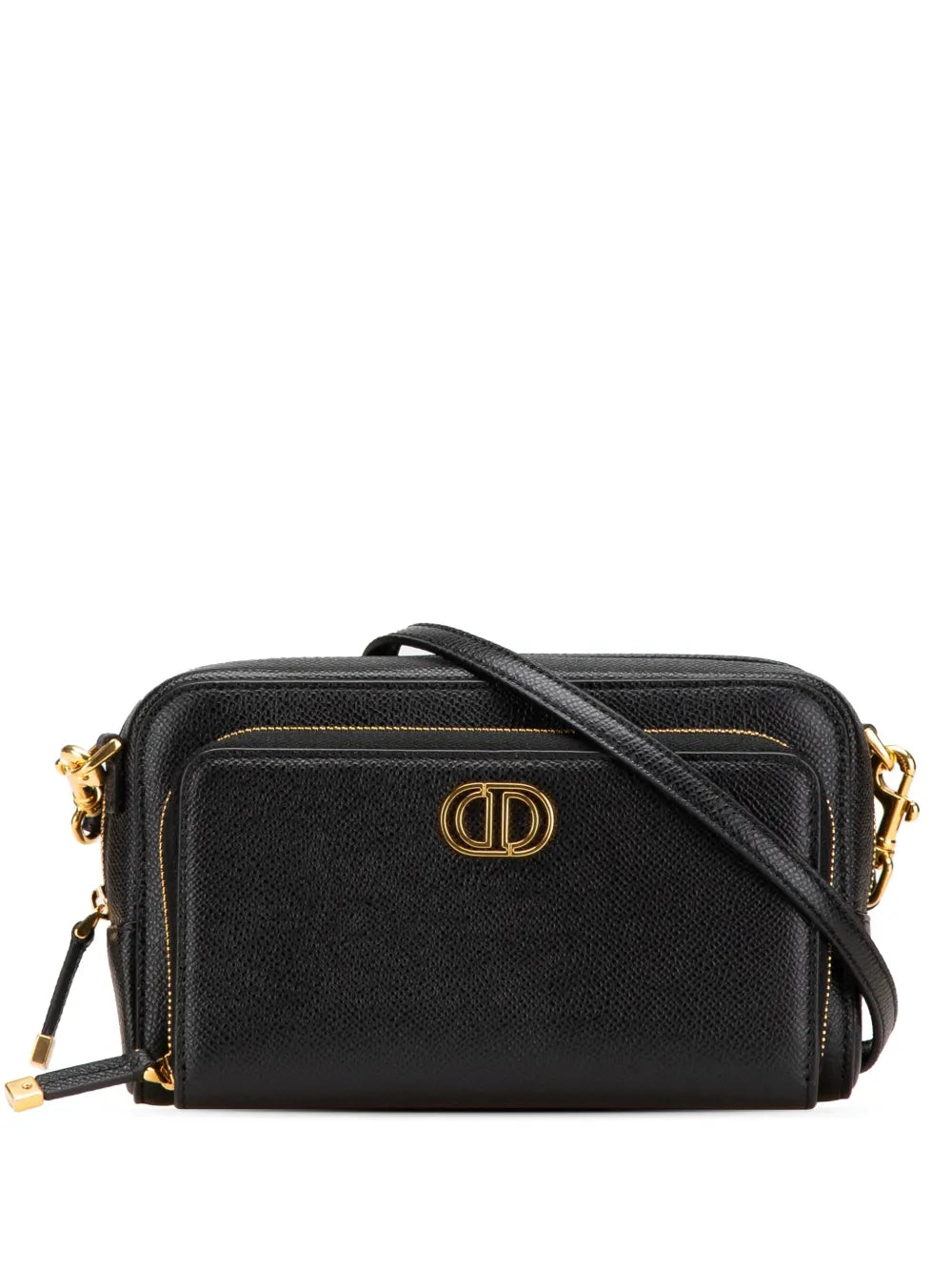 Christian Dior 2023 Grained Calfskin Caro Double Pouch crossbody bag