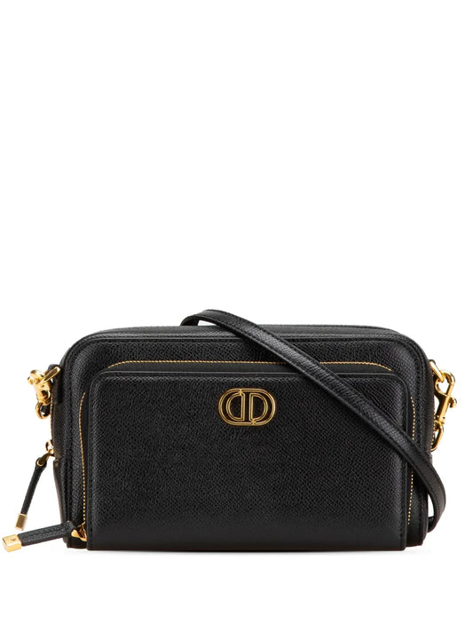 Christian Dior 2023 Grained Calfskin Caro Double Pouch crossbody bag