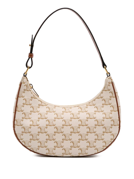 Céline 2022 Triomphe Coated Canvas Ava shoulder bag