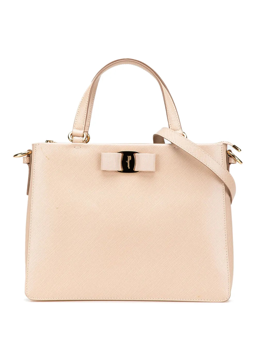 Ferragamo 2021 Printed Calfskin Tracy Vara satchel