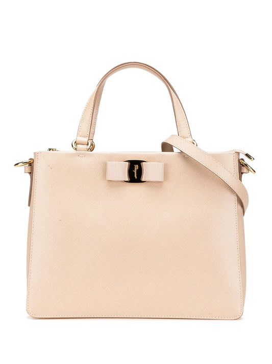 Ferragamo 2021 Printed Calfskin Tracy Vara satchel