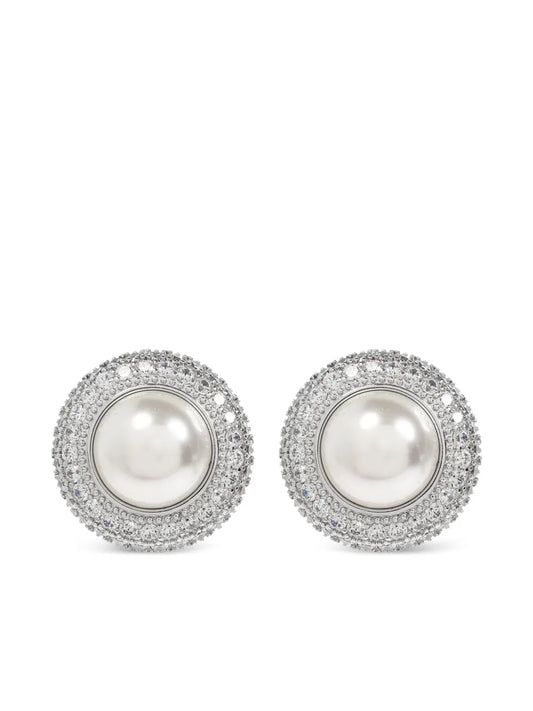 Self-Portrait crystal embellished stud earrings