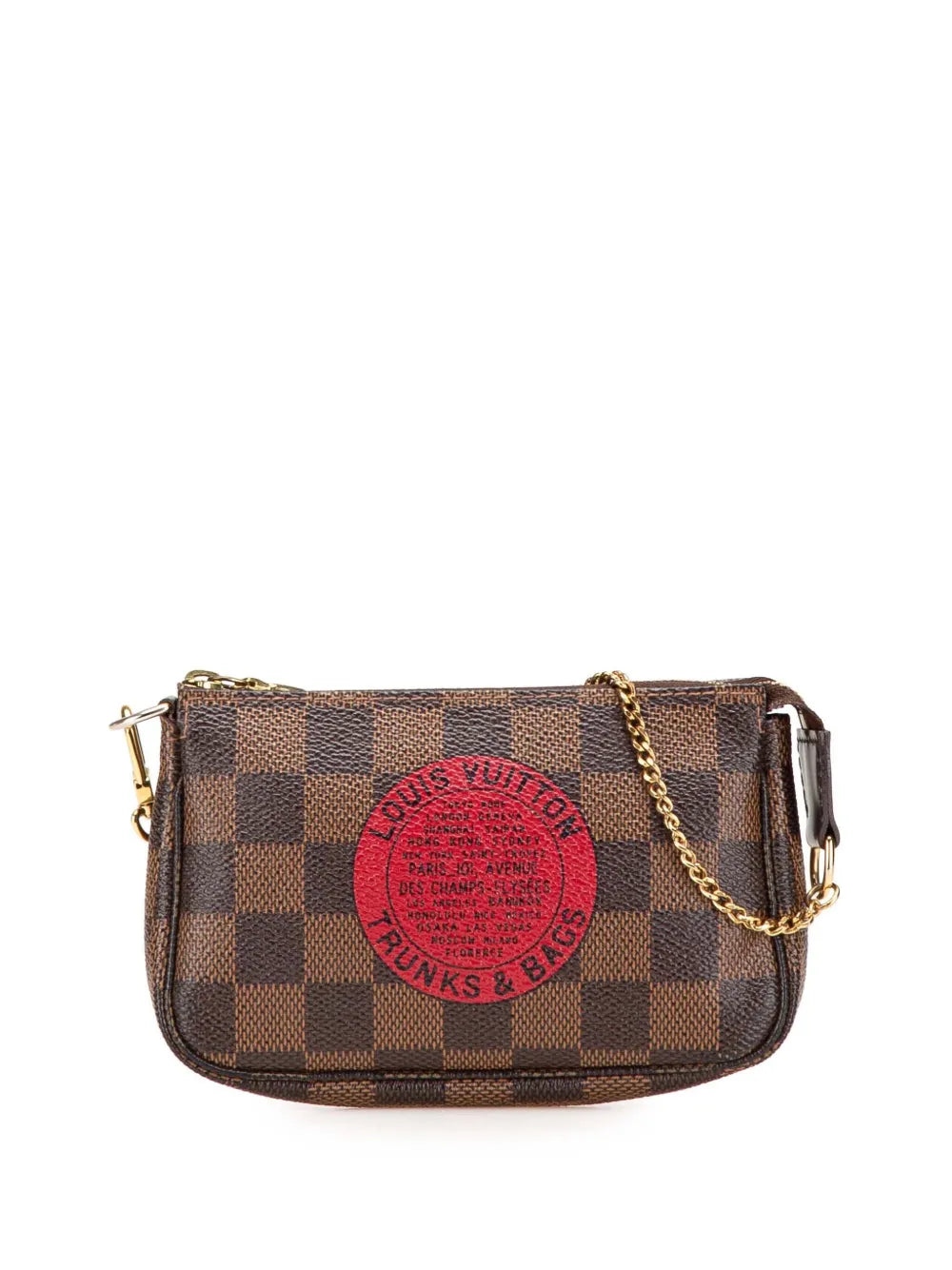 Louis Vuitton 2008 Damier Ebene Trunks and Bags Mini Pochette Accessoires handbag