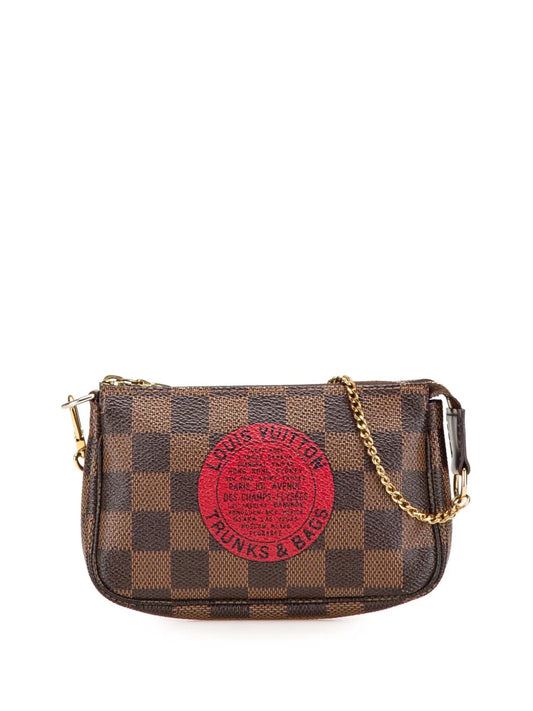 Louis Vuitton 2008 Damier Ebene Trunks and Bags Mini Pochette Accessoires handbag