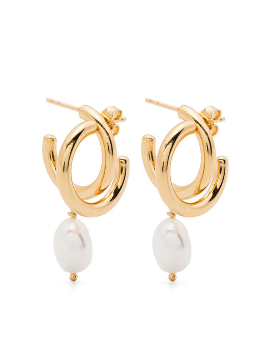 Wouters & Hendrix pearl embellished hoop earrings