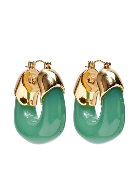 Lizzie Fortunato Organic gold toned hoop earrings