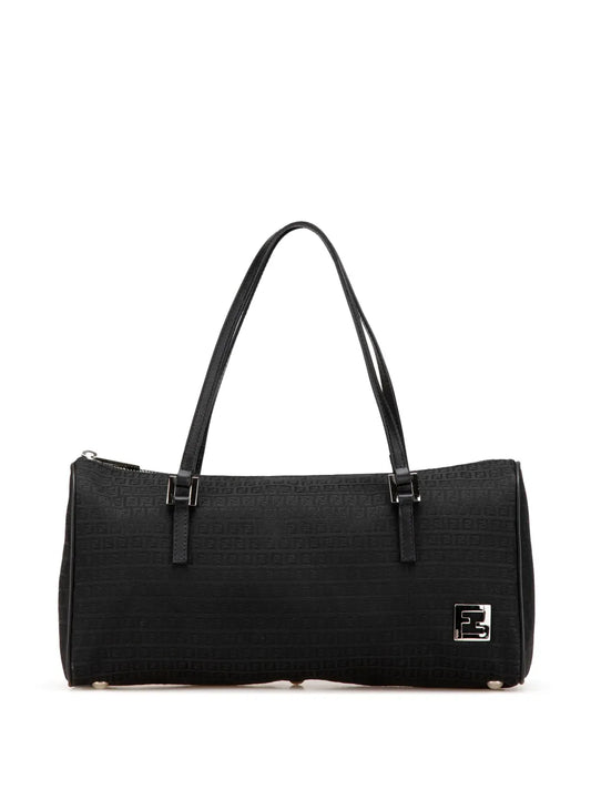 Fendi 2000 2010 Micro Zucchino Canvas Bauletto handbag