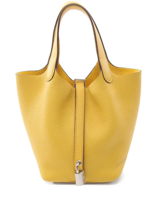 Hermès 2024 Picotan Lock PM textured leather shoulder bag