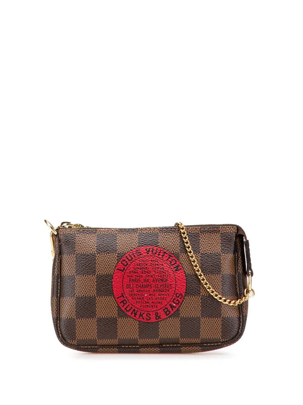 Louis Vuitton 2009 Damier Ebene Trunks and Bags Mini Pochette Accessoires handbag