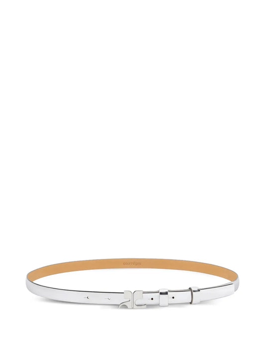 Courrèges Mirror reversible leather belt