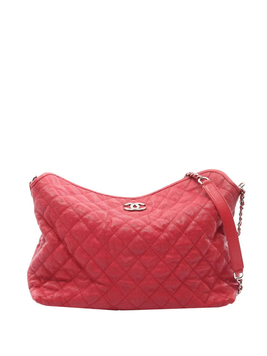 CHANEL 2011 Quilted Caviar French Riviera Hobo satchel