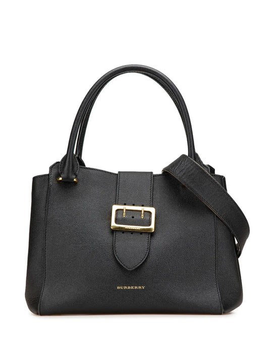 Burberry 2000 2017 Medium Grained Calfskin Buckle Tote satchel