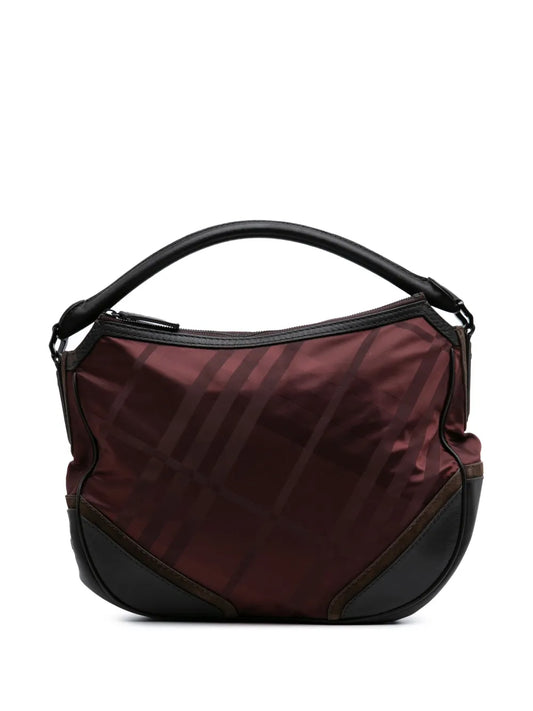 Burberry 2000 2017 Tonal Check Nylon Hobo shoulder bag