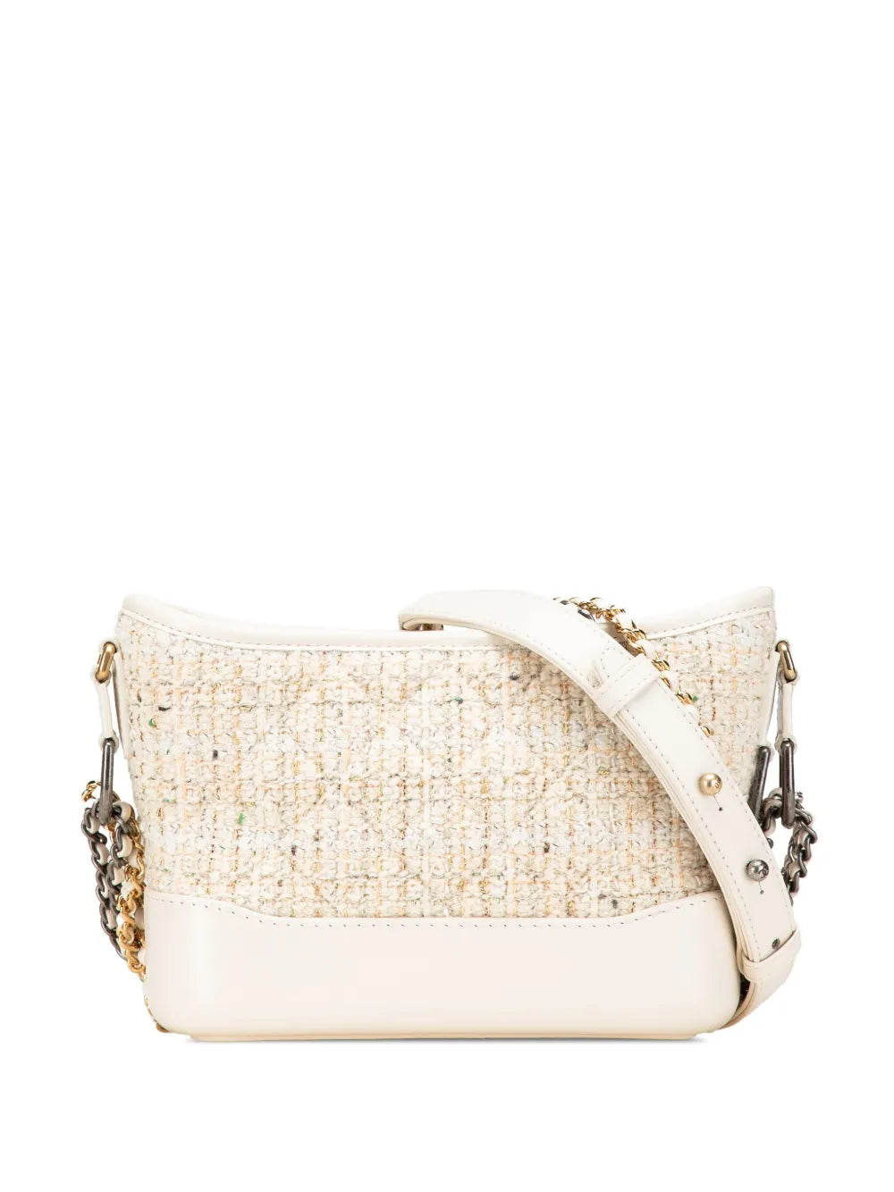 CHANEL 2018 2019 Small Tweed and Calfskin Gabrielle crossbody bag