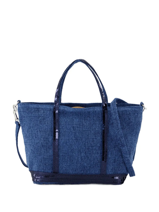 Vanessa Bruno Cabas sequin embellished linen tote bag