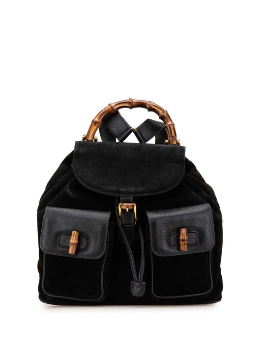 Gucci 20th Century Suede Bamboo backpack