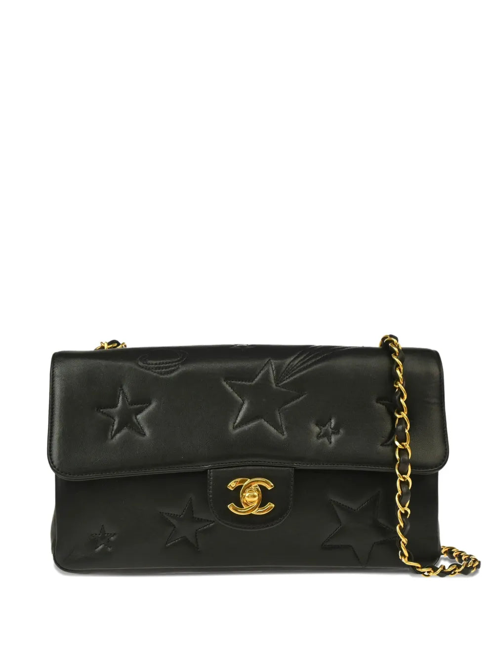 CHANEL 1995 medium Star Stitch Classic Single Flap shoulder bag