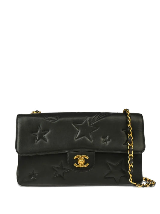 CHANEL 1995 medium Star Stitch Classic Single Flap shoulder bag