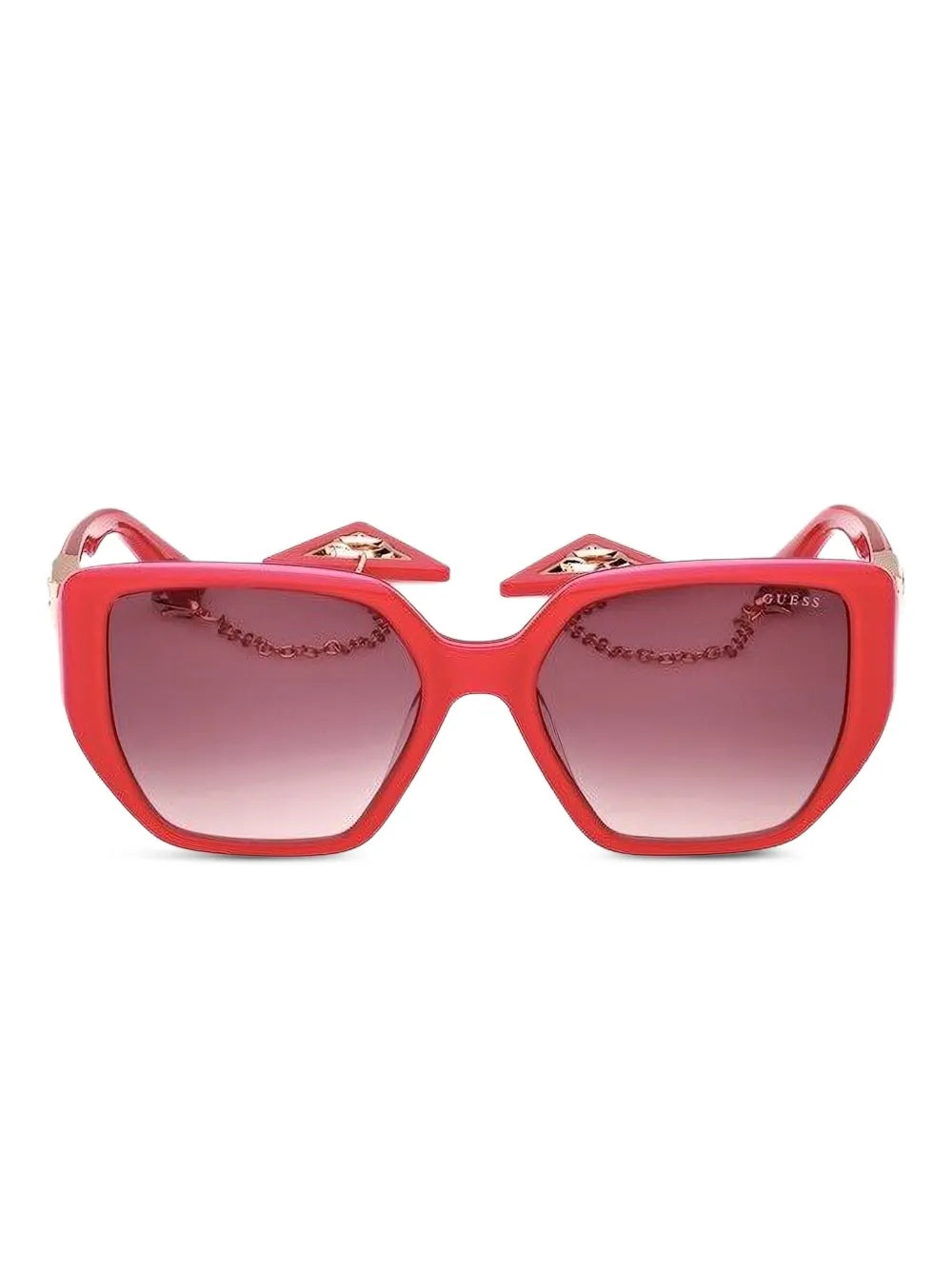 GUESS USA chain embellished square sunglasses