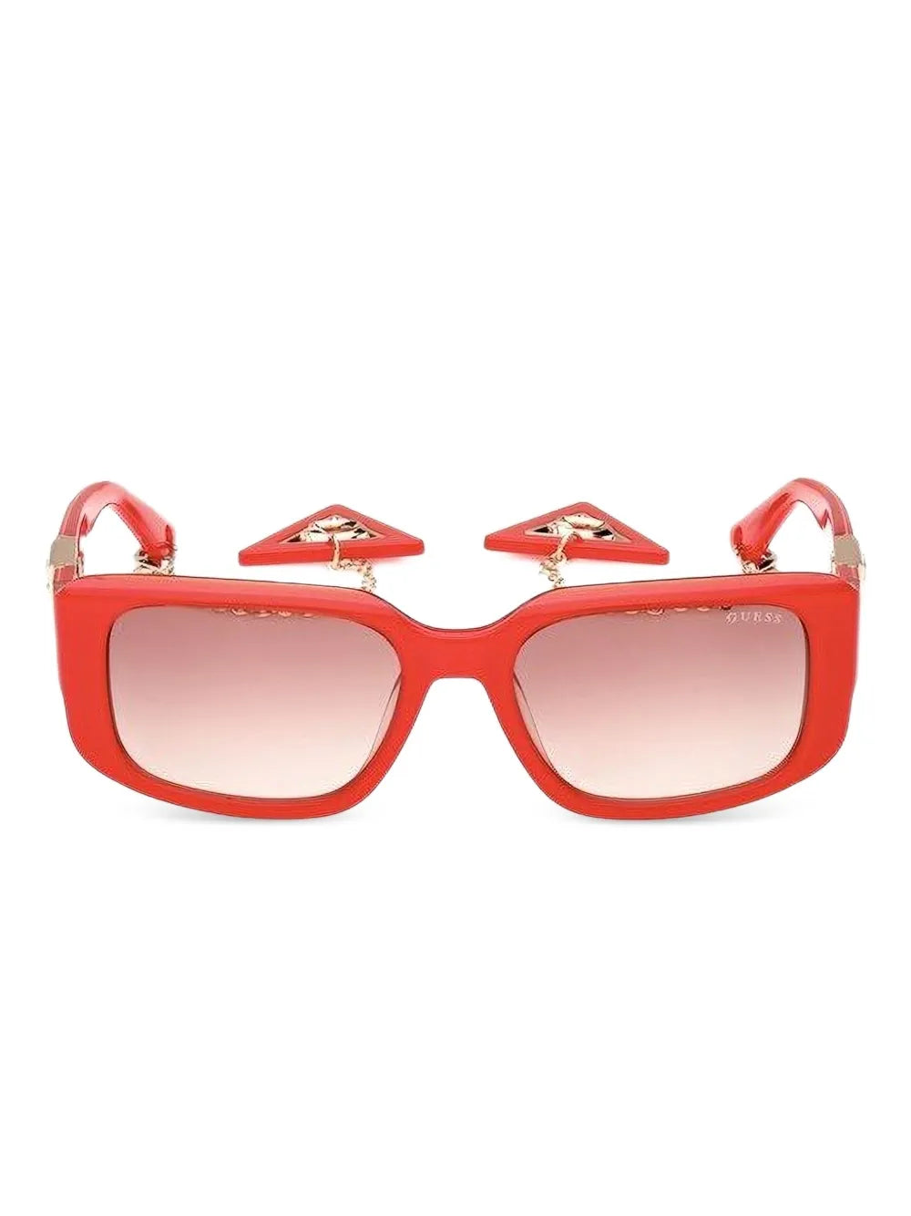 GUESS EYEWEAR chain embellished rectangle sunglasses