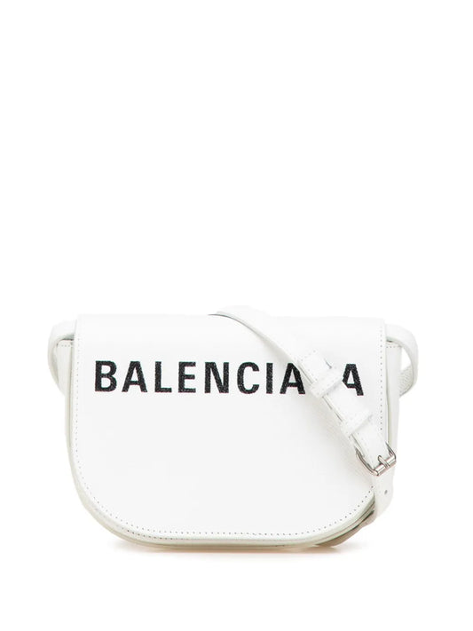 Balenciaga 2015 2024 XS Grained Calfskin Logo Ville Day crossbody bag