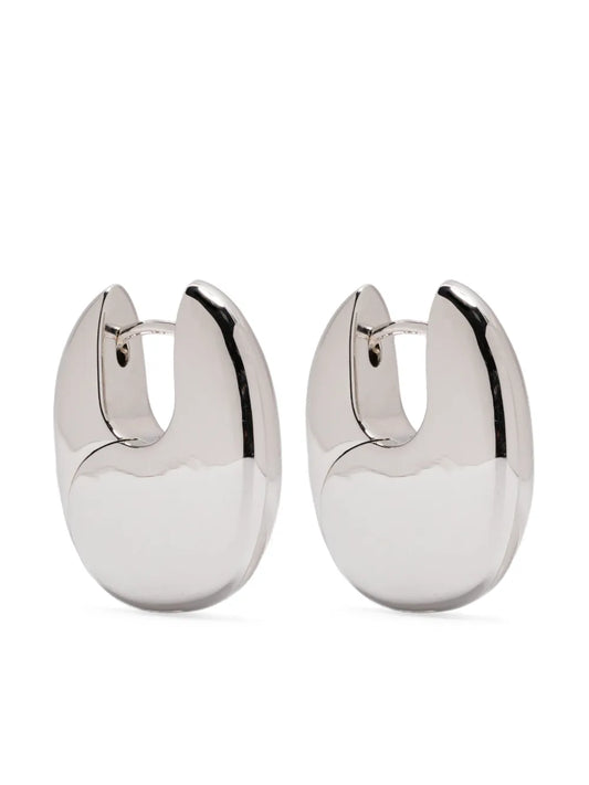 Tom Wood medium Pebble sterling silver earrings