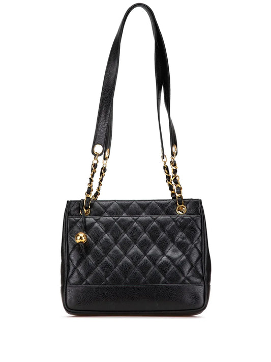 CHANEL 1991 1994 Quilted Caviar Chain tote bag