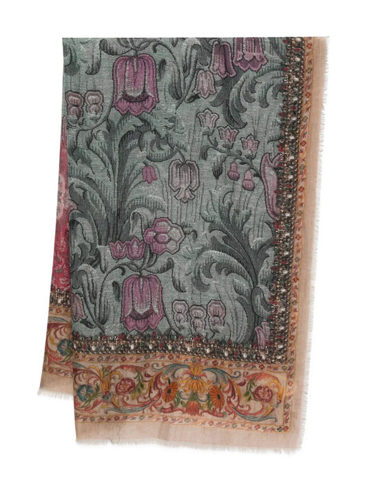 Pierre-Louis Mascia Euclide floral jacquard scarf