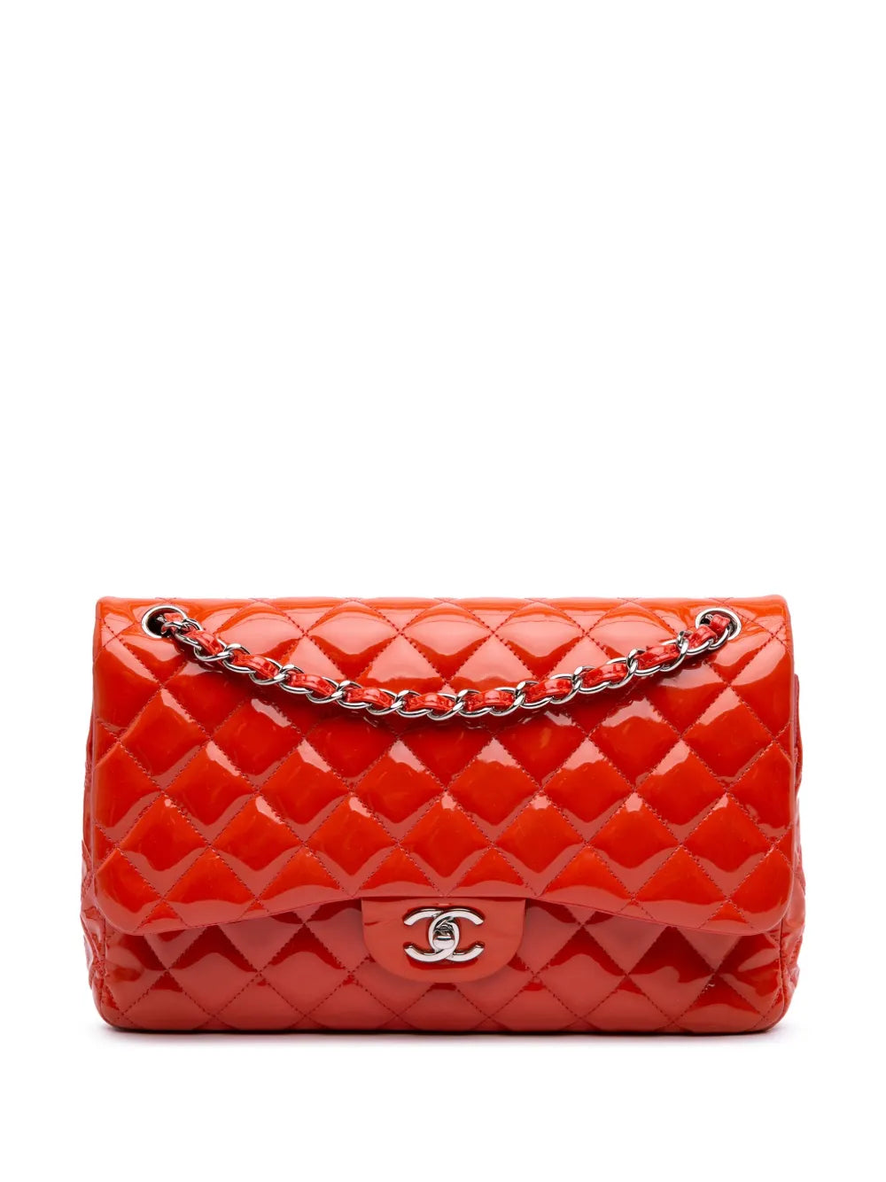CHANEL 2012 Jumbo Classic Patent Double Flap shoulder bag