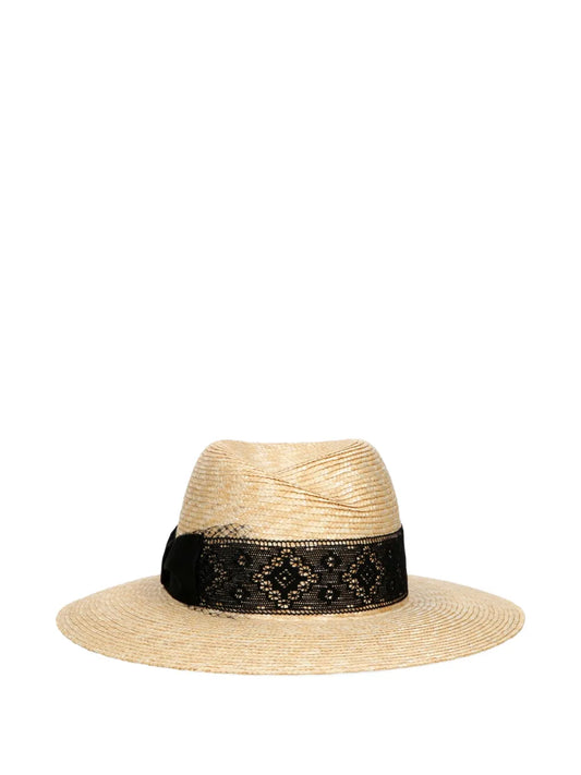 Borsalino Romy lace trim hat