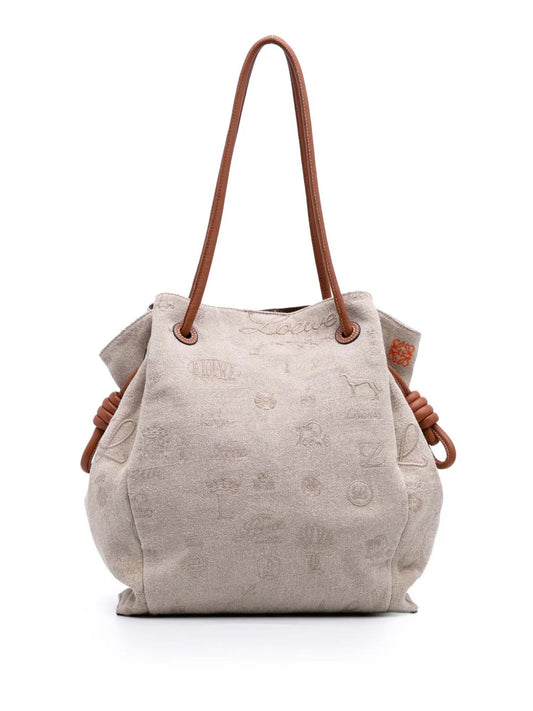 Loewe 2018 Medium Canvas Flamenco Knot tote bag