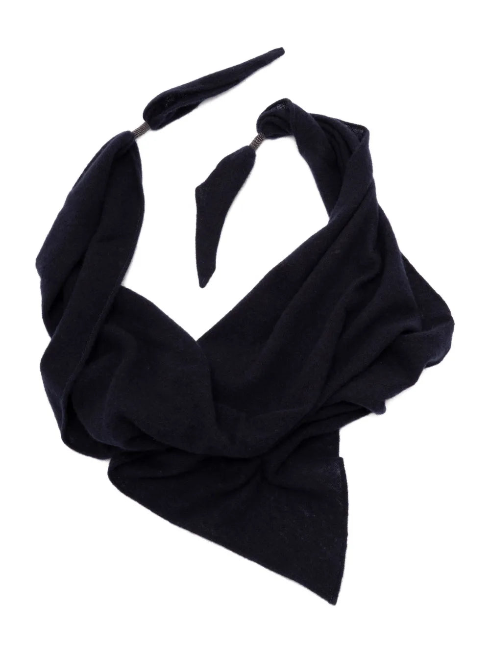 Brunello Cucinelli cashmere tie detail scarf