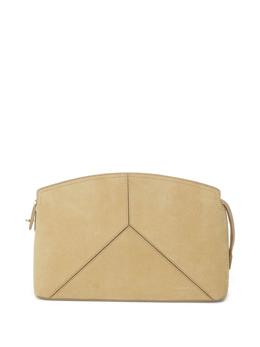 Victoria Beckham Victoria suede zip fastening clutch bag