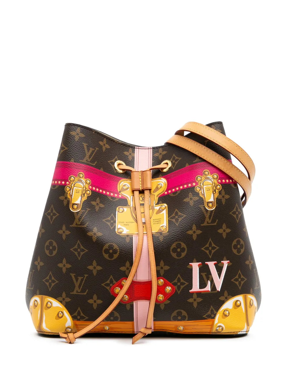 Louis Vuitton 2018 Monogram Summer Trunks Neonoe bucket bag