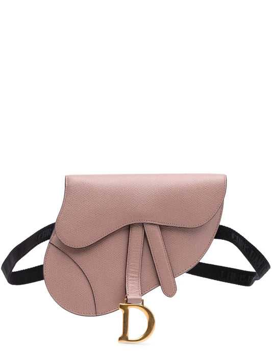 Christian Dior 2019 Grained Calfskin Saddle belt bag