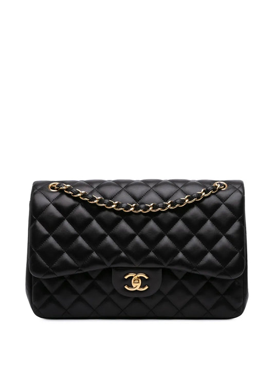 CHANEL 2012 Jumbo Classic Lambskin Double Flap shoulder bag