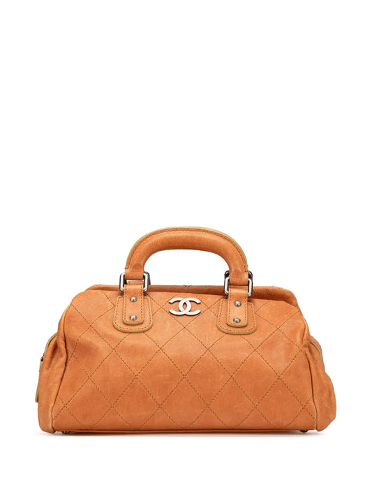CHANEL 2005 2006 Small CC Quilted Caviar Outdoor Ligne Doctor Bag boston bag