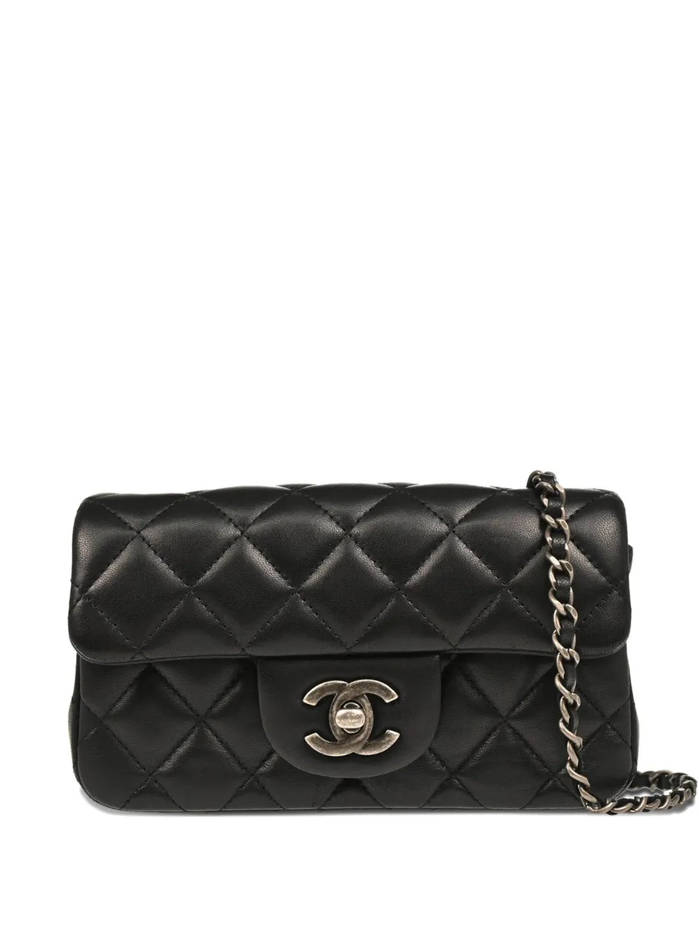 CHANEL 2014 diamond quilted leather chain shoulder bag